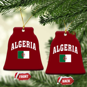 Classic Algeria Varsity Athletic Style Ceramic Ornament Proud Patriotic Algerian Flag TS02 Print Your Wear