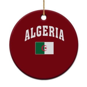 Classic Algeria Varsity Athletic Style Ceramic Ornament Proud Patriotic Algerian Flag TS02 1pc Red Print Your Wear