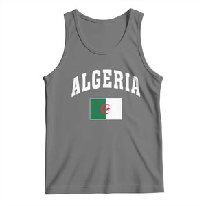 Classic Algeria Varsity Athletic Style Tank Top Proud Patriotic Algerian Flag TS02 Black Heather Print Your Wear
