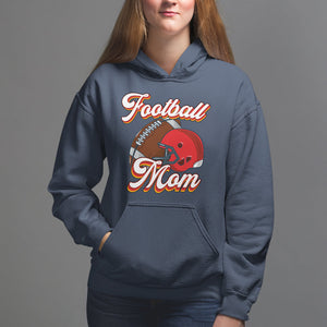 Football Mom Hoodie Women Game Day Sunday Funday Rugby Helmet TS02 Navy Printyourwear