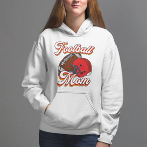 Football Mom Hoodie Women Game Day Sunday Funday Rugby Helmet TS02 White Printyourwear