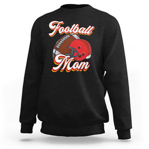 Football Mom Sweatshirt Women Game Day Sunday Funday Rugby Helmet TS02 Black Printyourwear