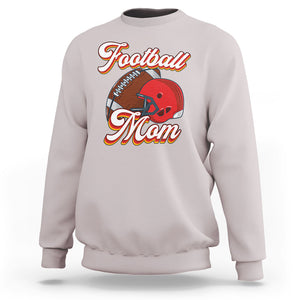 Football Mom Sweatshirt Women Game Day Sunday Funday Rugby Helmet TS02 Ice Gray Printyourwear