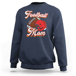 Football Mom Sweatshirt Women Game Day Sunday Funday Rugby Helmet TS02 Navy Printyourwear