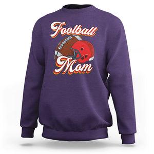 Football Mom Sweatshirt Women Game Day Sunday Funday Rugby Helmet TS02 Purple Printyourwear