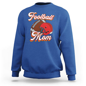 Football Mom Sweatshirt Women Game Day Sunday Funday Rugby Helmet TS02 Royal Blue Printyourwear