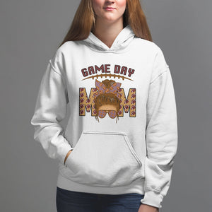 Football Mom Hoodie Women Game Day Sunday Funday Rugby Messy Bun TS02 White Printyourwear