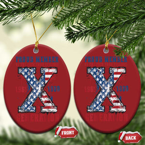 Generation X Christmas Ornament Proud Member Of The F Your Feelings Gen X 1965 1981 American Flag TS02 Oval Red Print Your Wear