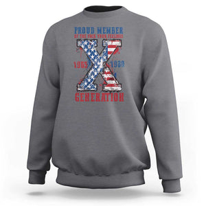 X Generation Sweatshirt Proud Member Of The F Your Feelings Gen X 1965 1981 American Flag TS02 Charcoal Print Your Wear