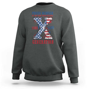 X Generation Sweatshirt Proud Member Of The F Your Feelings Gen X 1965 1981 American Flag TS02 Dark Heather Print Your Wear