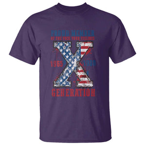 X Generation T Shirt Proud Member Of The F Your Feelings Gen X 1965 1981 American Flag TS02 Purple Print Your Wear