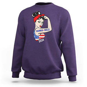 Harris Walz 2024 Sweatshirt Kamala Tim TS02 Purple Print Your Wear