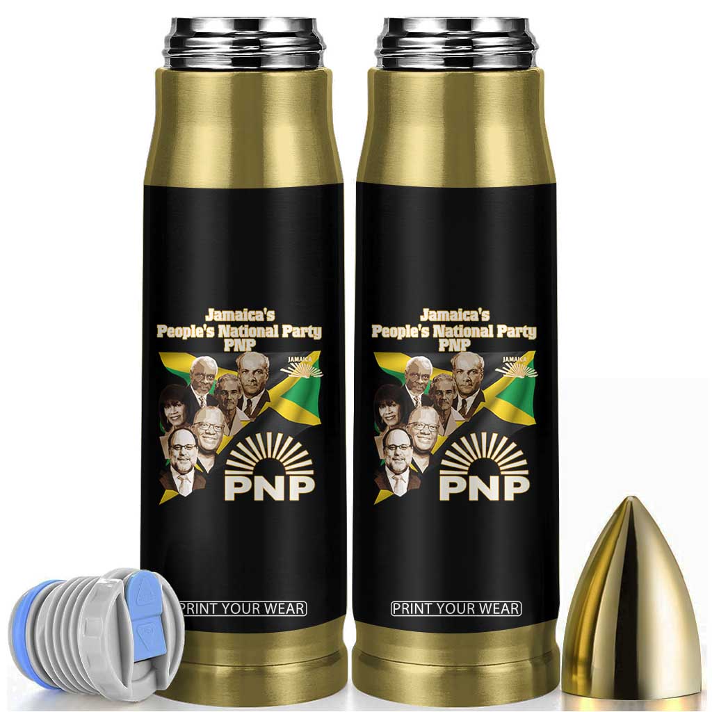 Jamaica People's National Party PNP Supporter Bullet Tumbler Patriotic Political Leaders Tribute Jamaican Flag TS02 Black Print Your Wear