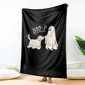 Cute Ghost and Ghost Dog Nose Boop Throw Blanket Spooky Halloween Boo Sheet Dog Lovers