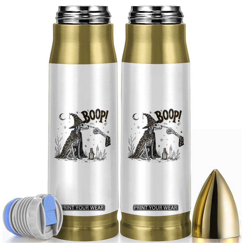 Skeleton Witch Dog Nose Boop Bullet Tumbler Vintage Halloween Gift for Dog Lovers