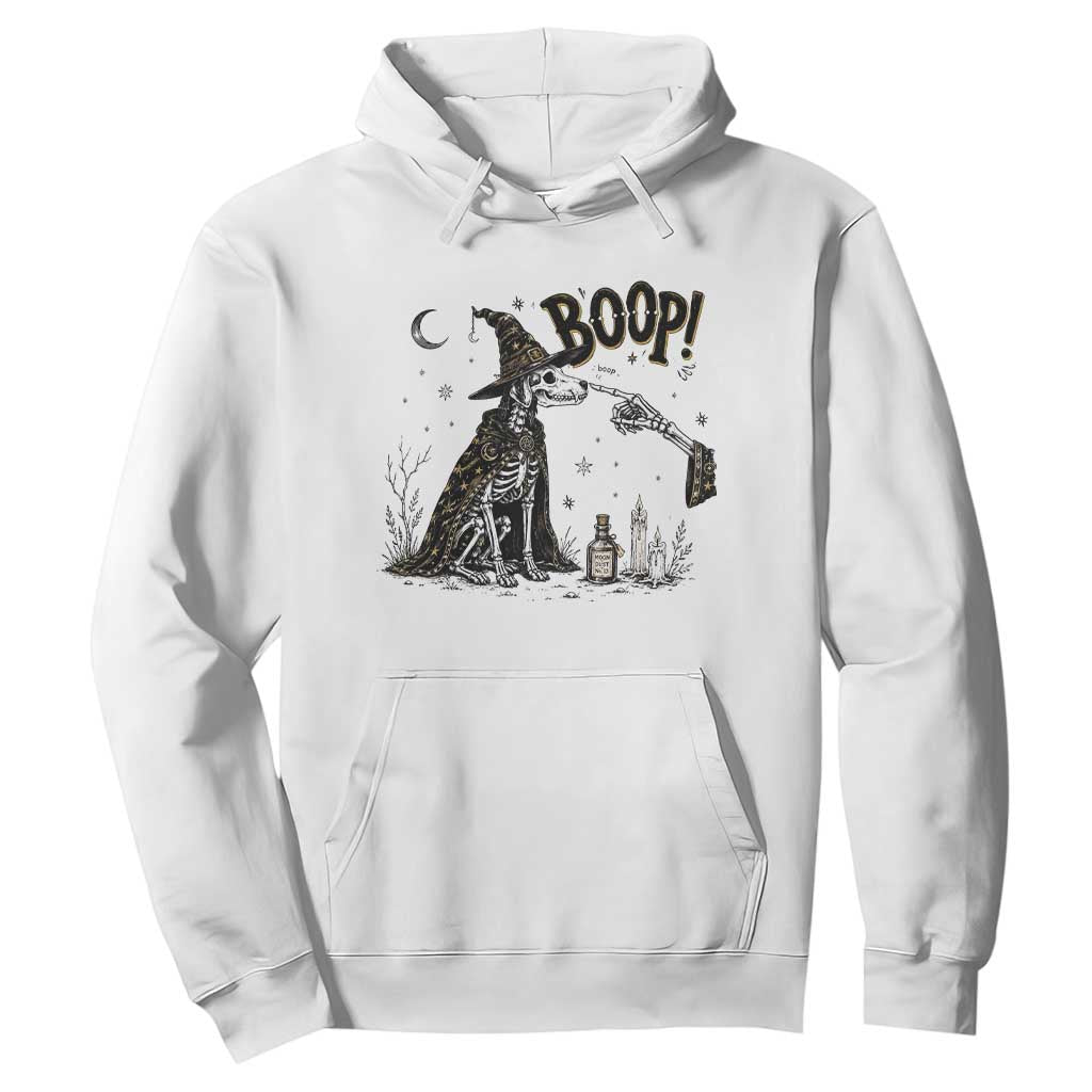 Skeleton Witch Dog Nose Boop Hoodie Vintage Halloween Gift for Dog Lovers