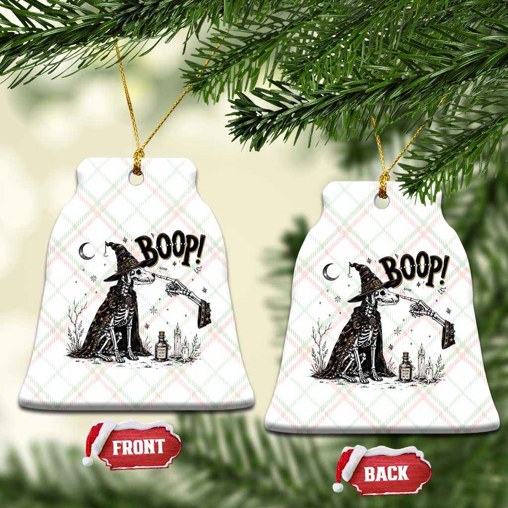 Skeleton Witch Dog Nose Boop Ceramic Ornament Vintage Halloween Gift for Dog Lovers