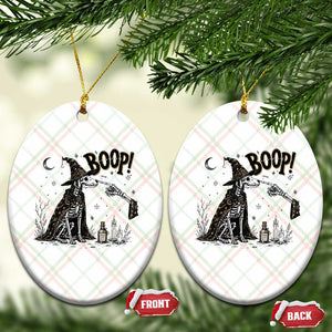 Skeleton Witch Dog Nose Boop Ceramic Ornament Vintage Halloween Gift for Dog Lovers