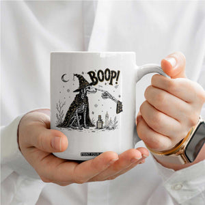 Skeleton Witch Dog Nose Boop Coffee Mug Vintage Halloween Gift for Dog Lovers