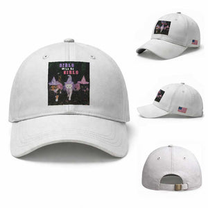 Funny Witchy Cats Girls Will Be Girls Halloween Meme Baseball Cap