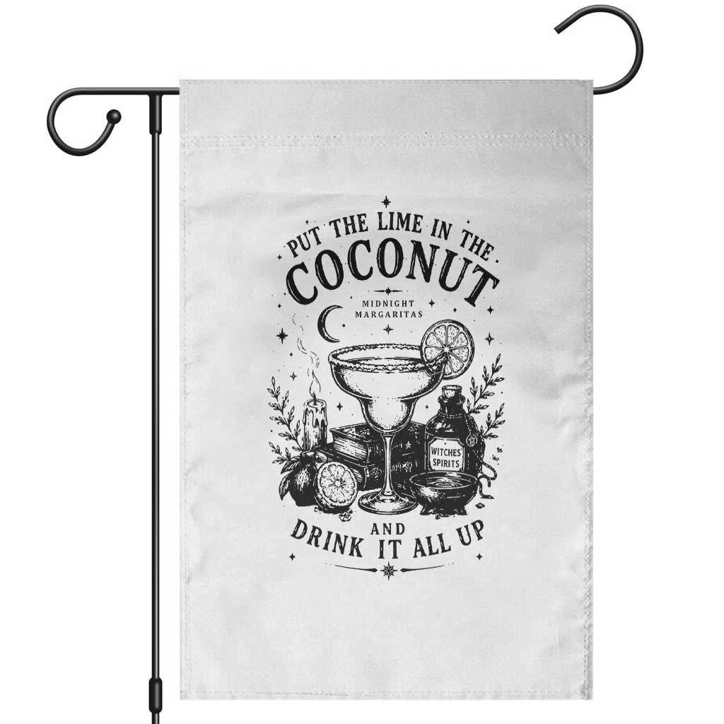 Midnight Margaritas Witchy Cocktail Halloween Garden Flag Put The Lime In The Coconut Drinking