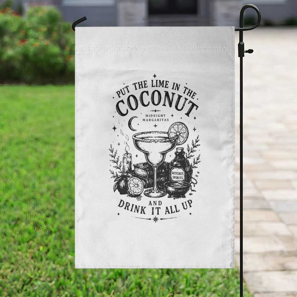 Midnight Margaritas Witchy Cocktail Halloween Garden Flag Put The Lime In The Coconut Drinking