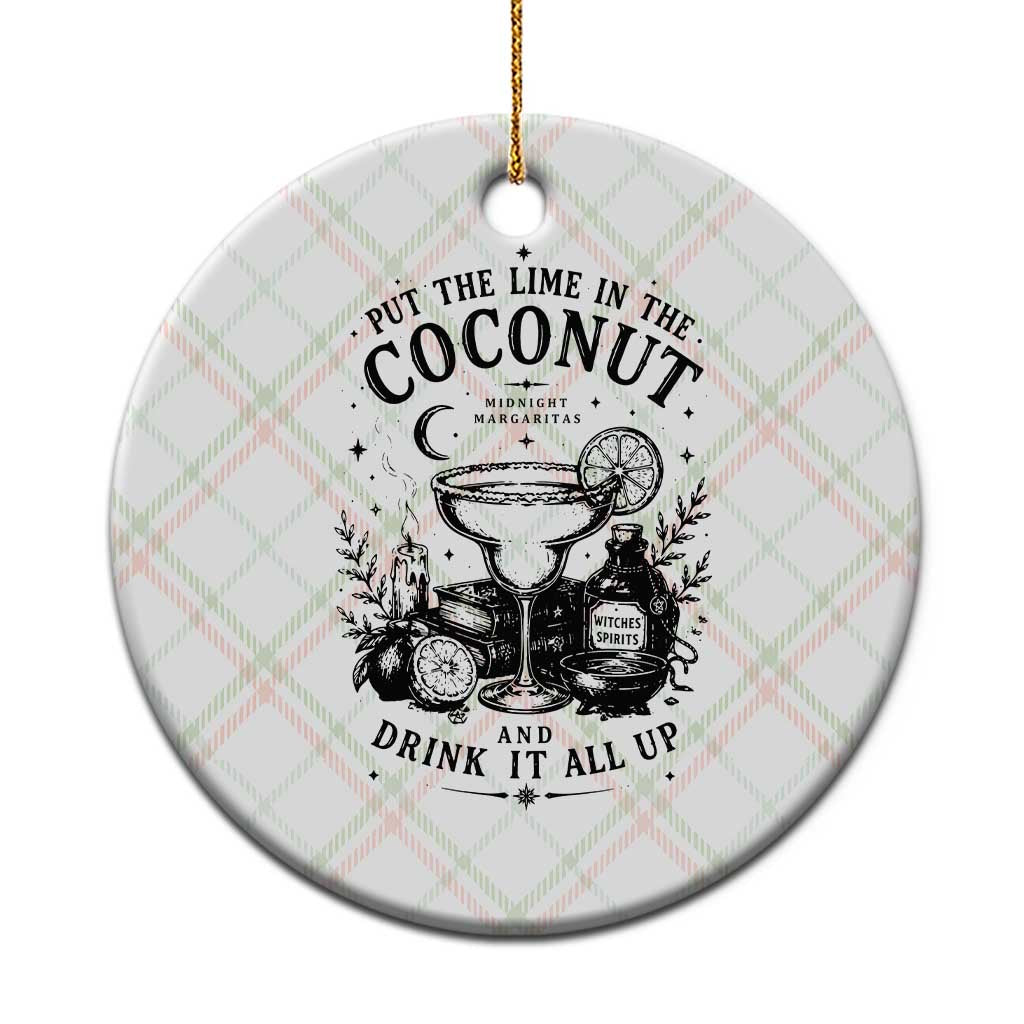 Midnight Margaritas Witchy Cocktail Halloween Ceramic Ornament Put The Lime In The Coconut Drinking