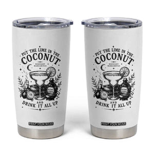 Midnight Margaritas Witchy Cocktail Halloween Tumbler Cup Put The Lime In The Coconut Drinking