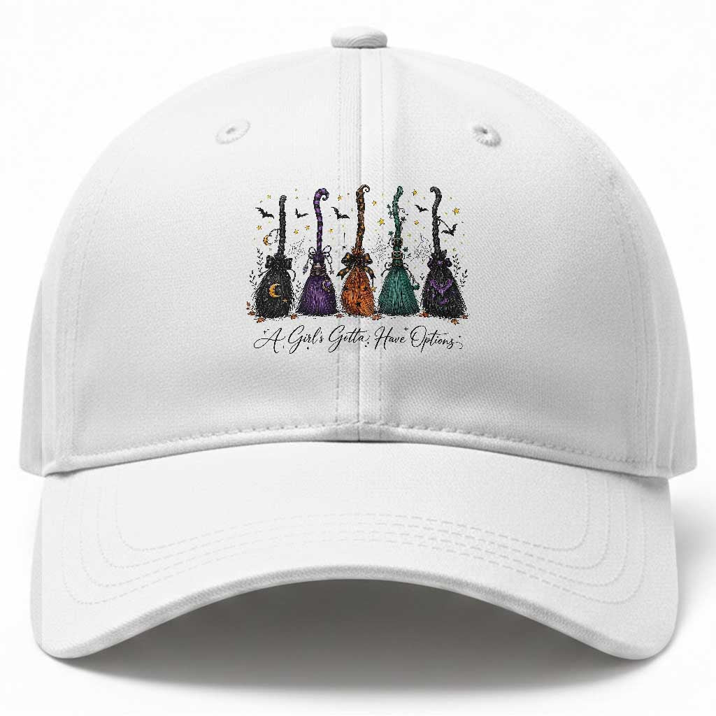 Funny Witch Brooms Spooky Halloween Baseball Cap A Girls Gotta Have Options Witchy Aesthetic