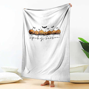 Spooky Season Jack O Lantern Pumpkins Vintage Halloween Throw Blanket