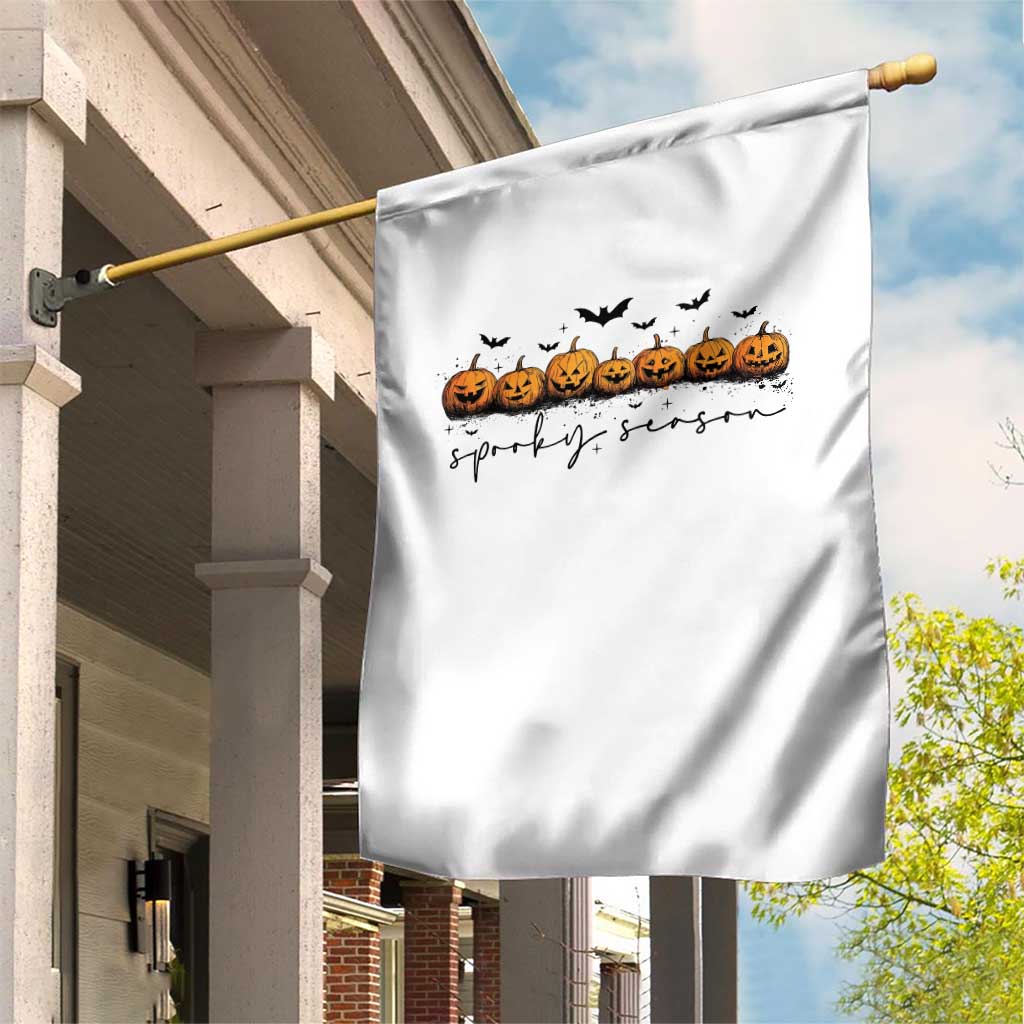 Spooky Season Jack O Lantern Pumpkins Vintage Halloween Garden Flag