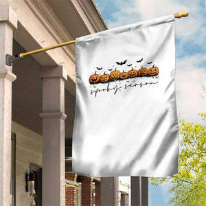 Spooky Season Jack O Lantern Pumpkins Vintage Halloween Garden Flag