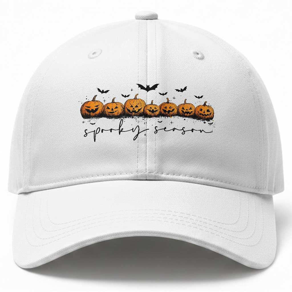 Spooky Season Jack O Lantern Pumpkins Vintage Halloween Baseball Cap