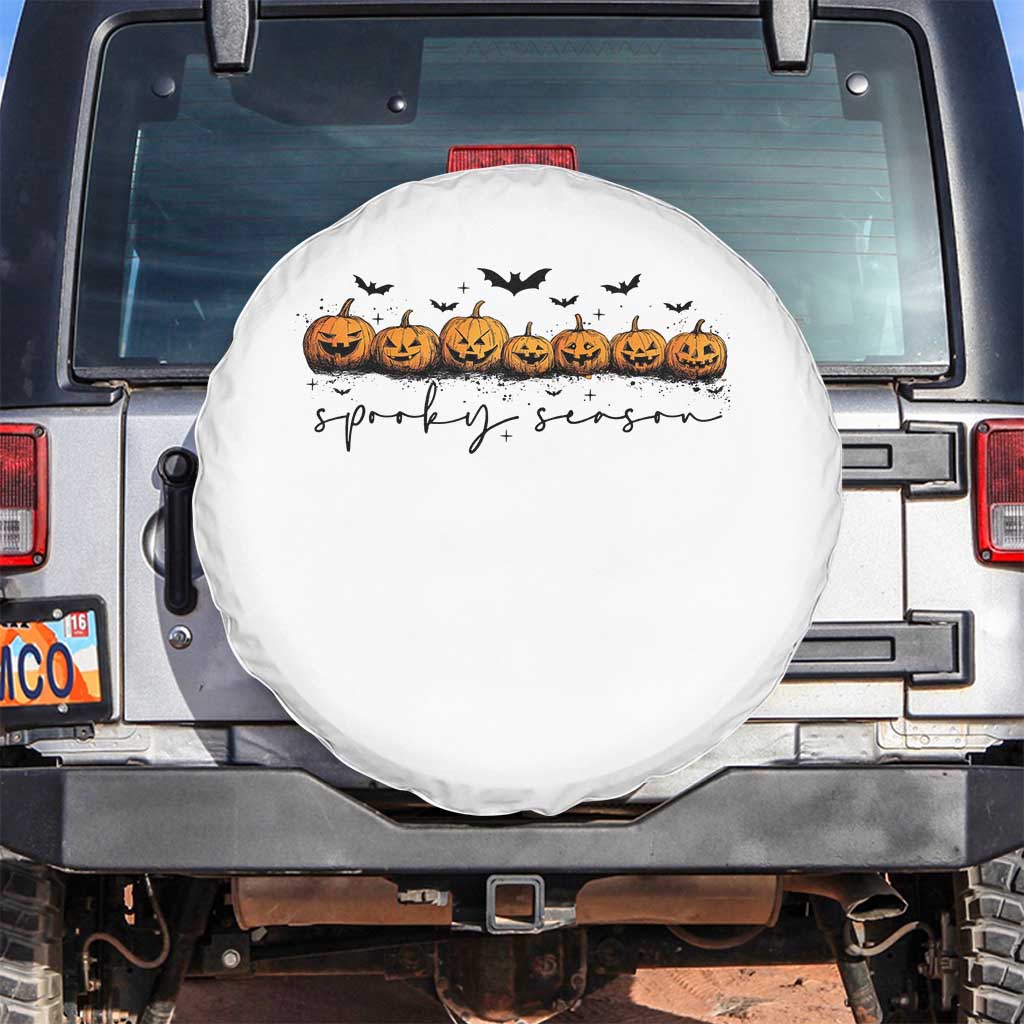 Spooky Season Jack O Lantern Pumpkins Vintage Halloween Spare Tire Cover