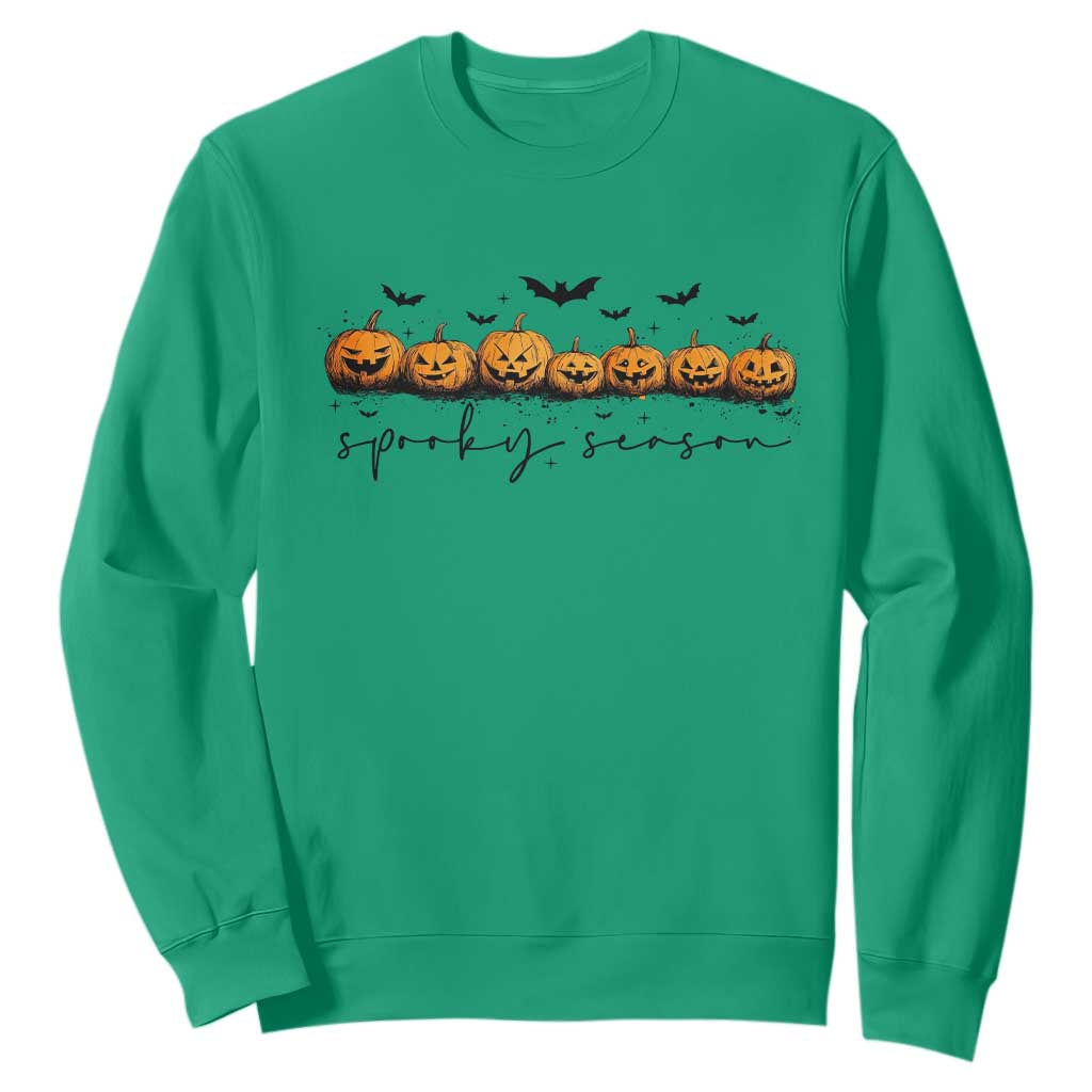 Spooky Season Jack O Lantern Pumpkins Vintage Halloween Sweatshirt