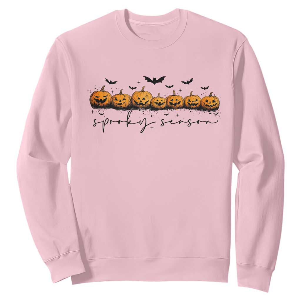 Spooky Season Jack O Lantern Pumpkins Vintage Halloween Sweatshirt