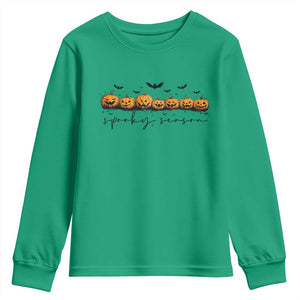 Spooky Season Jack O Lantern Pumpkins Vintage Halloween Youth Sweatshirt