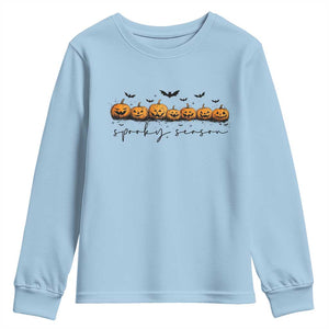 Spooky Season Jack O Lantern Pumpkins Vintage Halloween Youth Sweatshirt