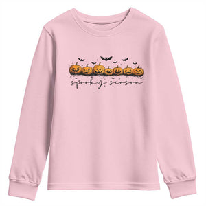 Spooky Season Jack O Lantern Pumpkins Vintage Halloween Youth Sweatshirt