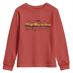Spooky Season Jack O Lantern Pumpkins Vintage Halloween Youth Sweatshirt