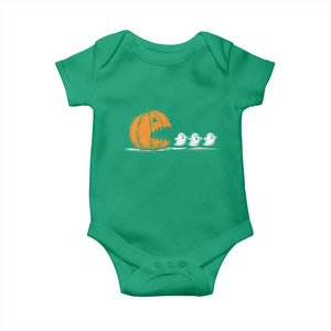 Funny Giant Pumpkin Eating Cute Ghosts Sheets Baby Onesie Retro Spooky Halloween