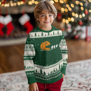 Funny Giant Pumpkin Eating Cute Ghosts Sheets Ugly Christmas Sweater Retro Spooky Halloween