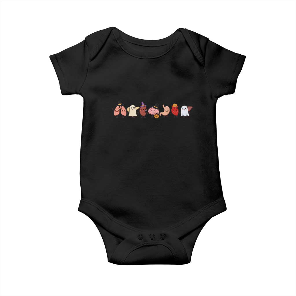 Cute Anatomical Organs in Halloween Costumes Graphic Baby Onesie Lung Kidney Brain Stomach Heart Liver Spooky Medical Nurse Gift