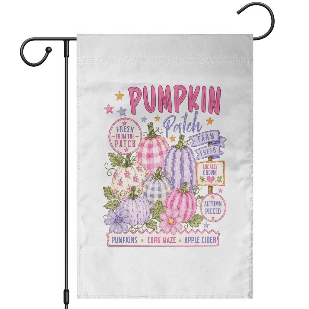 Coquette Cottagecore Pumpkin Patch Farm Fresh Garden Flag Pastel Autumn Gingham Fall Farmers Market