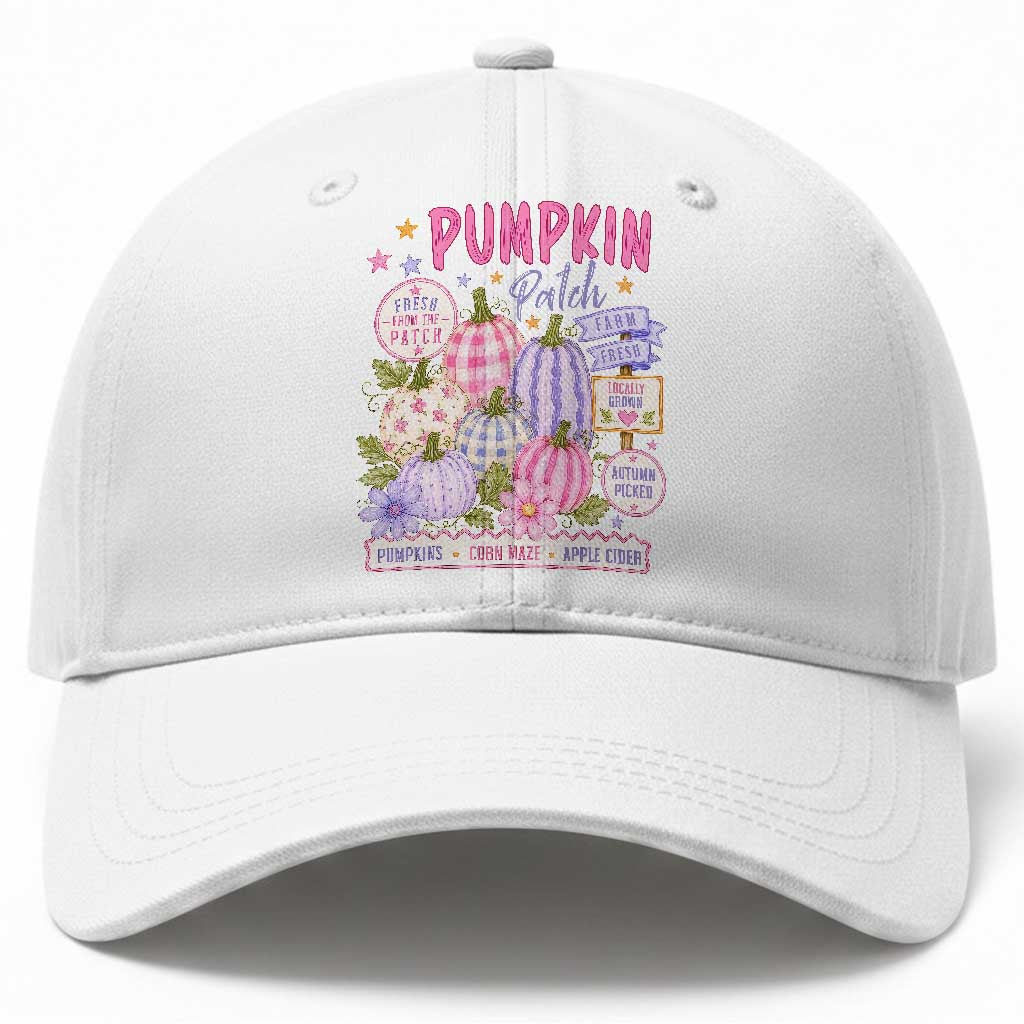 Coquette Cottagecore Pumpkin Patch Farm Fresh Baseball Cap Pastel Autumn Gingham Fall Farmers Market