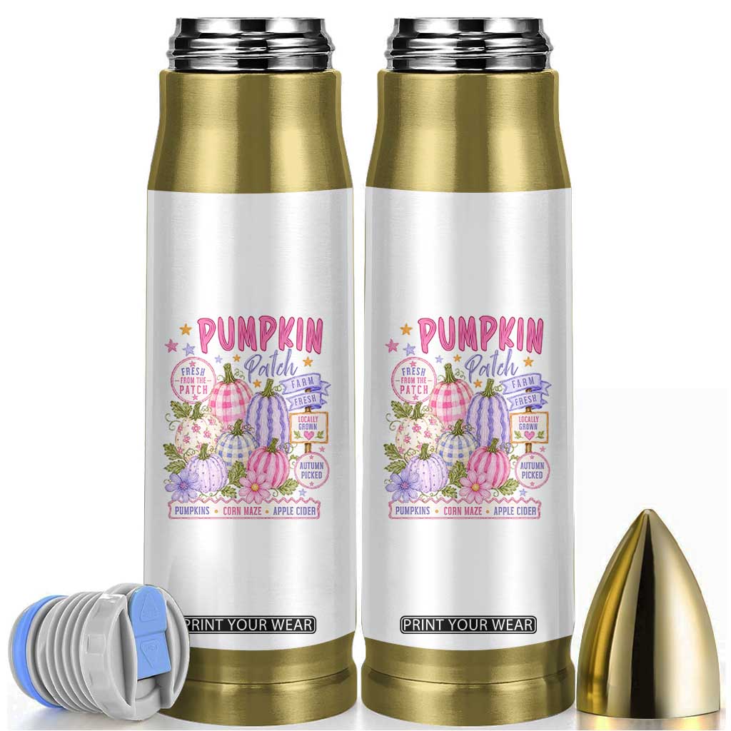 Coquette Cottagecore Pumpkin Patch Farm Fresh Bullet Tumbler Pastel Autumn Gingham Fall Farmers Market
