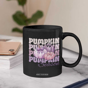 Cute Pumpkins Season with Bows Coquette Autumn Vibes Coffee Mug