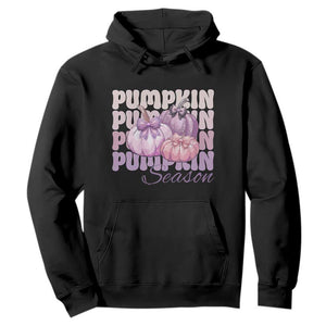 Cute Pumpkins Season with Bows Coquette Autumn Vibes Hoodie