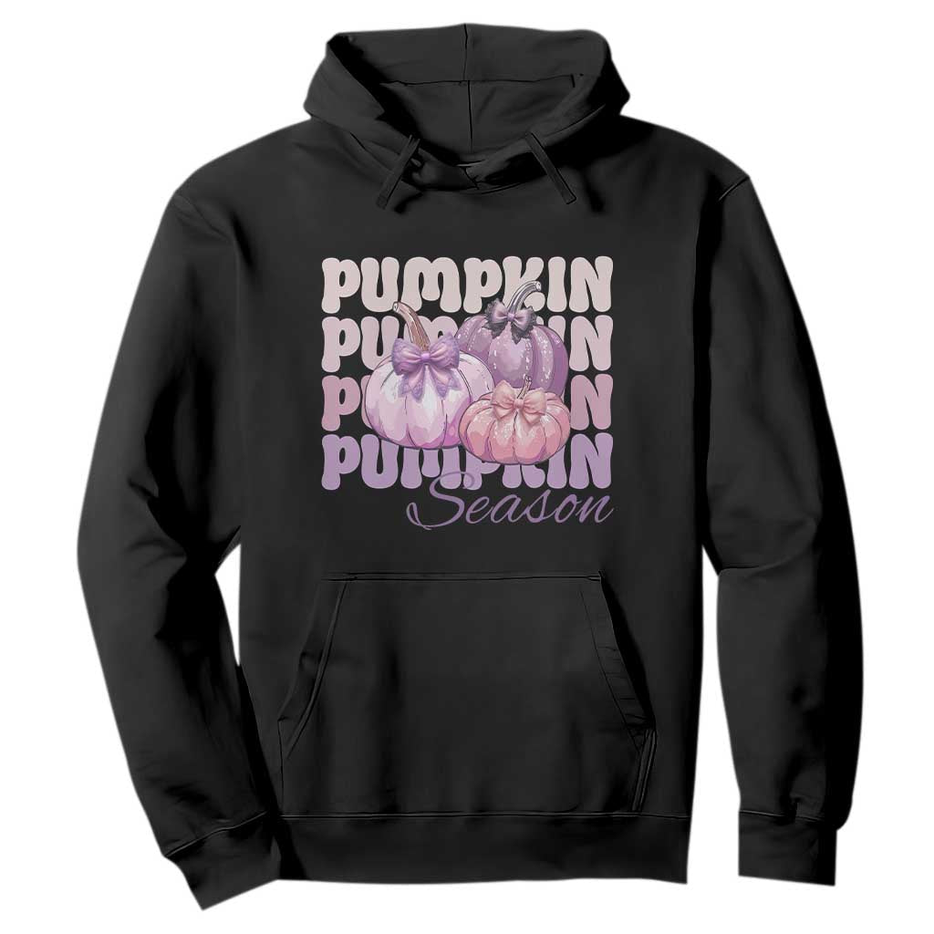 Cute Pumpkins Season with Bows Coquette Autumn Vibes Hoodie
