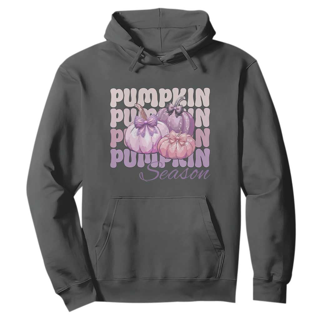 Cute Pumpkins Season with Bows Coquette Autumn Vibes Hoodie